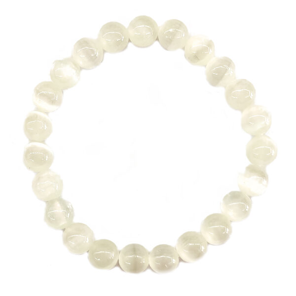 Selenite 8mm Bracelet 71034 1 Selenite 8mm Bracelet 71034 1