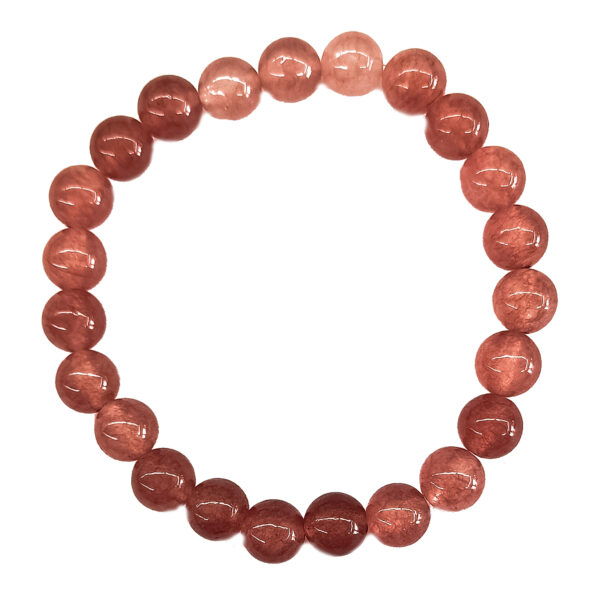 Strawberry Quartz 8mm Bracelet 71003 1 Strawberry Quartz 8mm Bracelet 71003 1