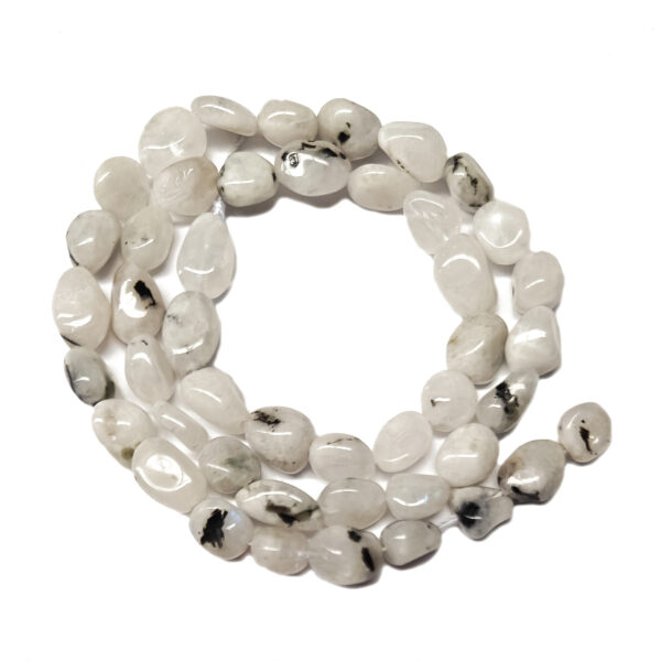 Moonstone with Tourmaline Nugget Beads
