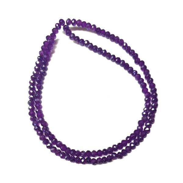Rondelle Electroplated AB Purple 3x2mm Beads 180620