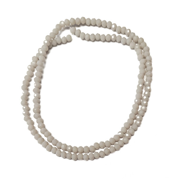 Rondelle Opaque Gainsboro (Light Grey) 3x2mm Beads 180626