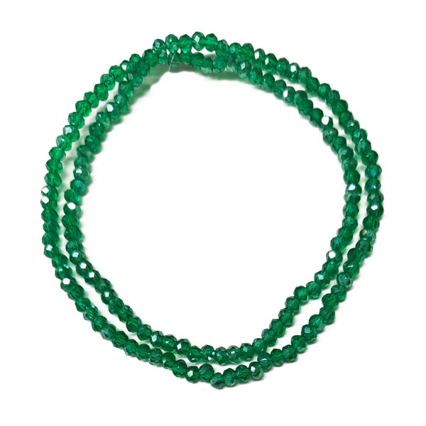 Rondelle Pearl Luster Plated Dark Cyan 3x2mm Beads 180624