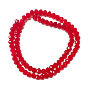 Faceted Rondelle 6x5mm FireBrick Beads