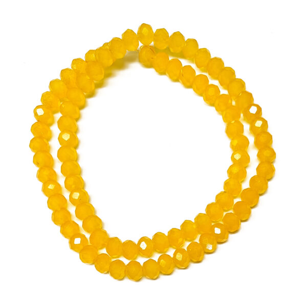 Faceted Rondelle Gold 6x5mm Beads 85pcs 38cm 180146