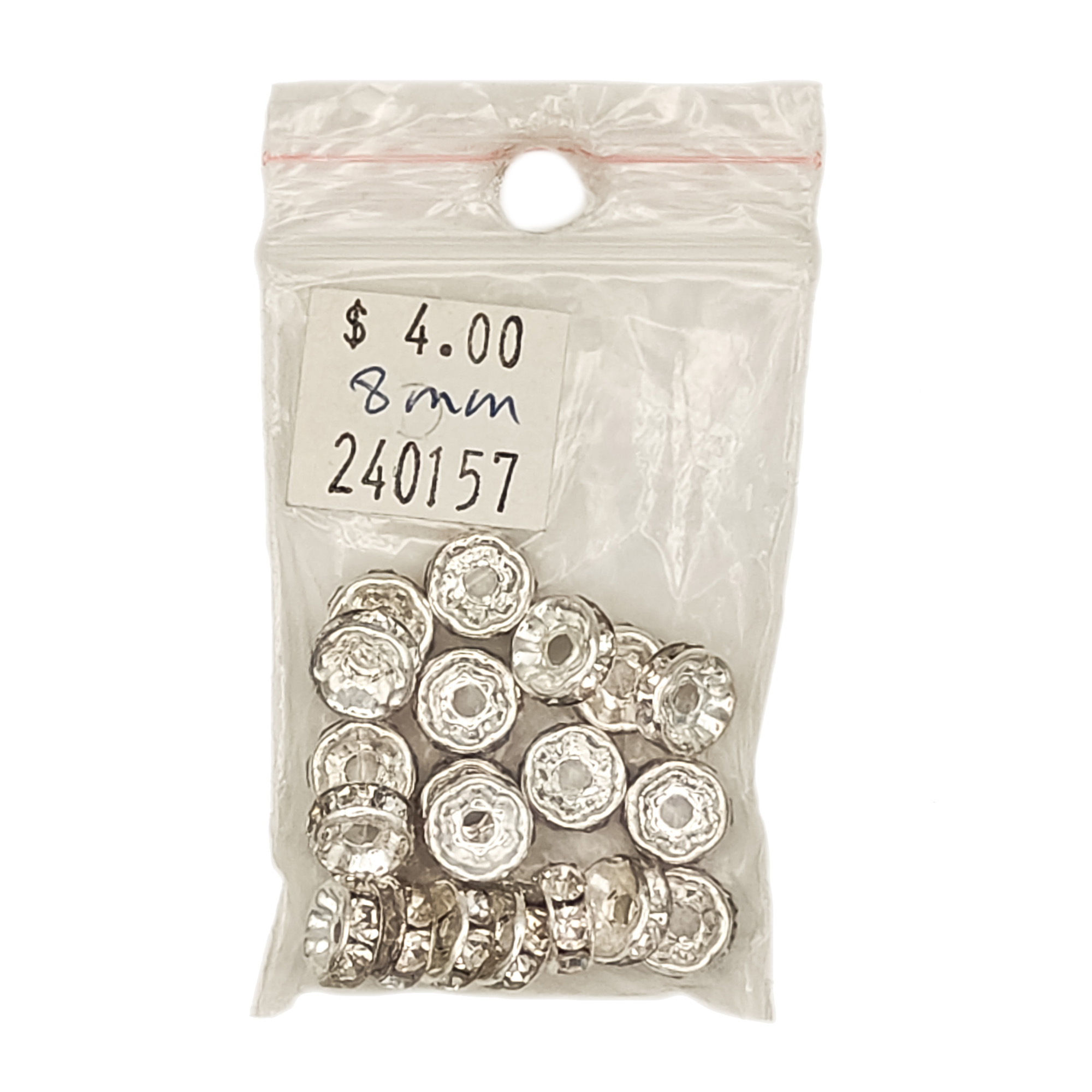 Rhinestone-Spacer-Beads-8mm-Brass-Silver-240157-2