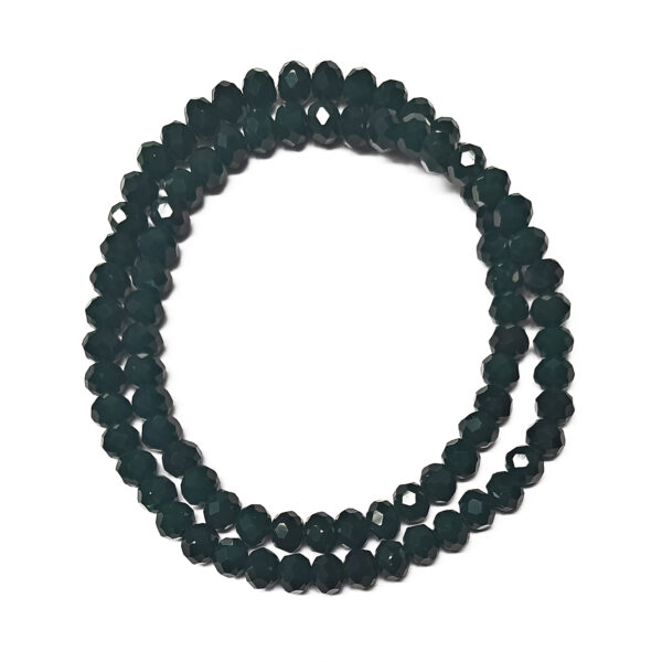 Rondelle Opaque Dark Green 6x5mm 180135