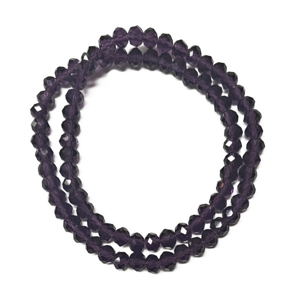 Rondelle Transparent Medium Purple 6x5mm 180131