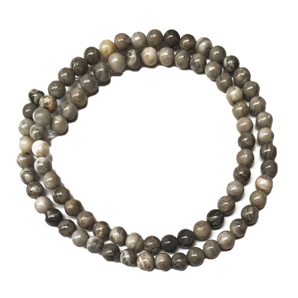 Black Silk Stone 4mm Beads 240142 Black Silk Stone 4mm Beads