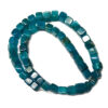 Dyed Jade 8mm Cube Beads Cyan