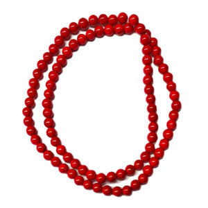 Dyed Red Mashan Jade 4mm Beads