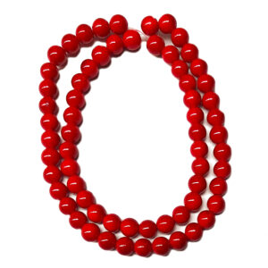 Dyed Red Mashan Jade 6mm Beads