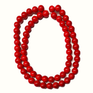 Dyed Red Mashan Jade 6mm Beads