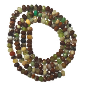 Faceted Chalcedony 4x2.5mm Rondelle Beads