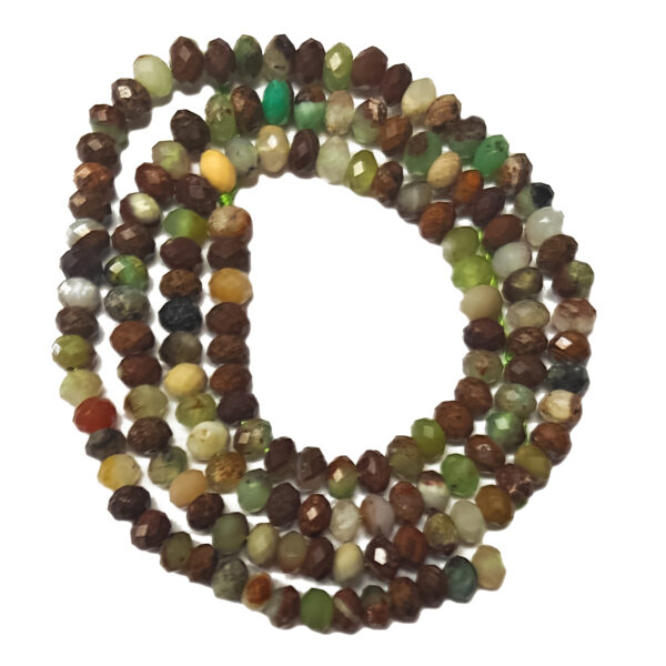 Faceted Chalcedony 4x2.5mm Rondelle Beads