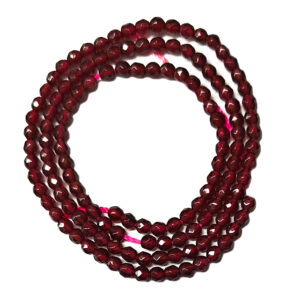 Faceted Garnet 3mm Beads