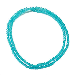 Faceted Rondelle 2.5x1mm Transparent Sky Blue Beads