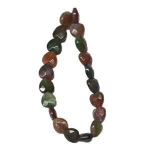Faceted Indian Agate Heart 10mm Beads