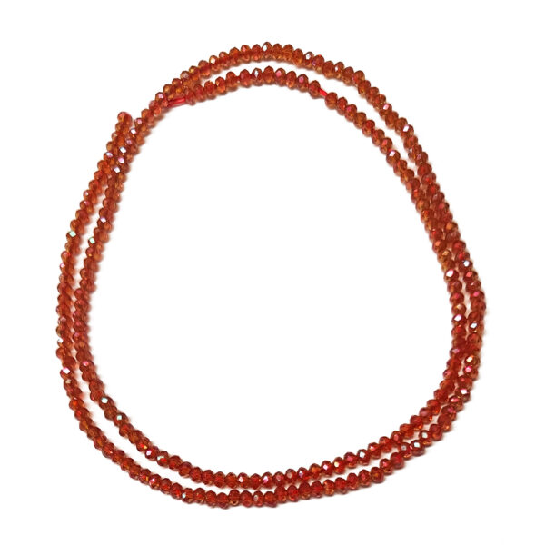 Faceted Rondelle Light Coral 2×1.5mm Beads 180669