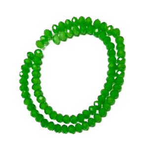 Faceted Rondelle 6x5mm Medium Sea Green Beads