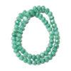 Faceted Rondelle Opaque AB Dark Turquoise 8x6mm Beads 63pcs 39cm 180665