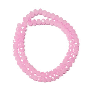 Faceted Rondelle 6x5mm Pearl Pink Beads