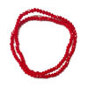 Faceted Rondelle Red Opaque 3x2mm Beads 180694