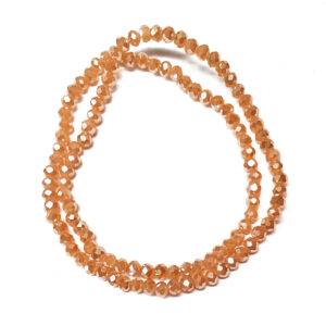 Faceted Rondelle 4x3mm Sandy Brown Beads