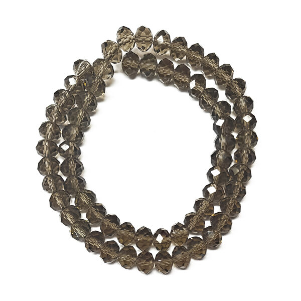 Faceted Rondelle Trans Coconut Brown 8x6mm Beads 60pcs 39cm 180670