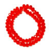 Faceted Rondelle Trans Dark Orange 8x6mm Beads 60pcs 39cm 180667