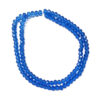 Faceted Rondelle Trans Royal Blue 4x3mm Beads 105pcs 38cm 180664