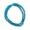 Faceted Rondelle Trans Steel Blue 4x3mm Beads Hole .4mm 105pcs 38cm 180179