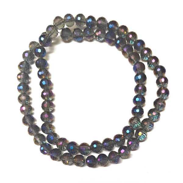 Faceted Round 8mm Electro Plated Mix 180485