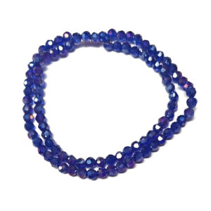 Faceted Round AB Blue Violet 3mm Beads