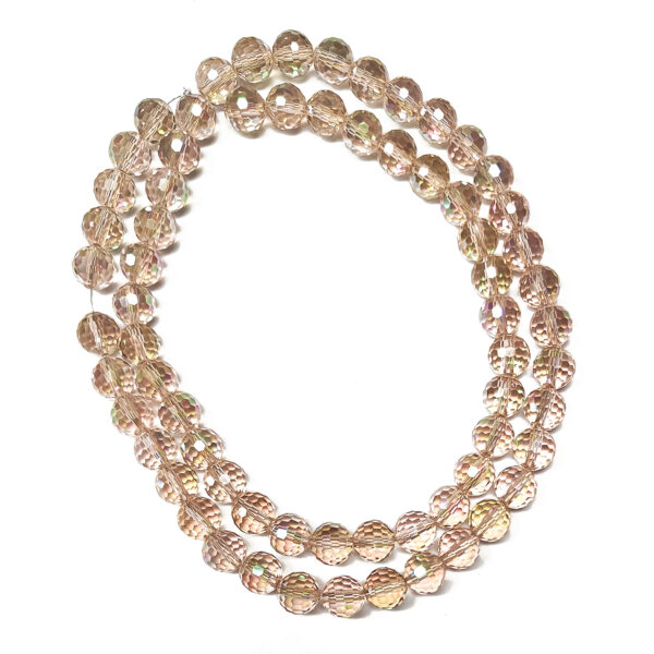 Faceted Round Trans AB Sea Green Beads 9mm Hole 1.2mm 69pcs 62cm (Pink) 180662