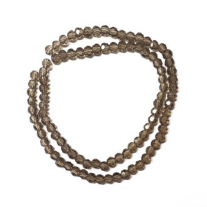 Faceted Round Transparent Gray 4mm Beads