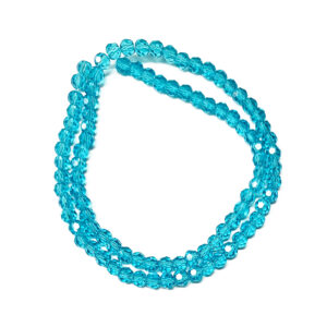 Faceted Round Transparent Sky Blue 4mm Beads