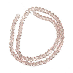 Faceted Round Transparent Pink 4mm Beads