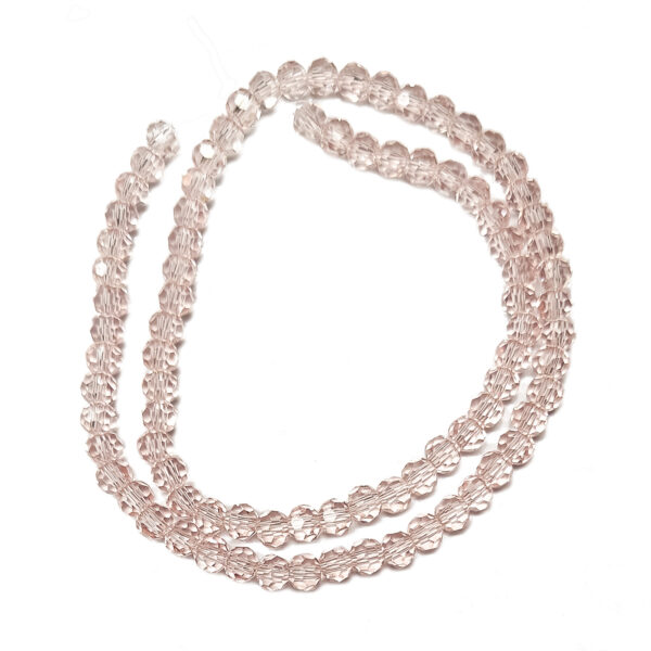 Faceted Round Transparent Pink 4mm Beads 180547