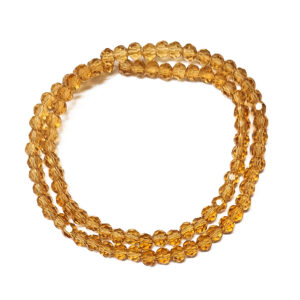 Faceted Round Transparent Beige 4mm Beads