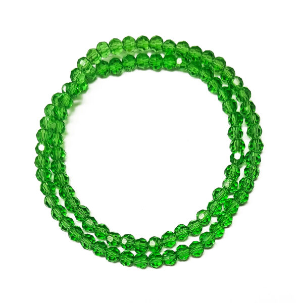 Faceted Trans Round Light Green 4mm 180554