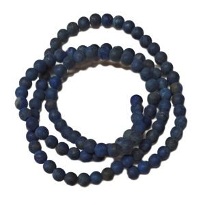 Frosted Lapis Lazuli 4mm Beads