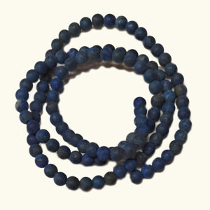 Frosted Lapis Lazuli 4mm Beads