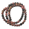 Frosted Rhodonite 6mm Beads 240951 Frosted Rhodonite 6mm Beads