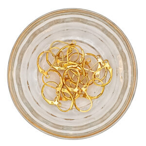 Gold Colored Leverback Earring Hooks 10 Pair
