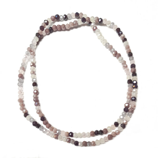 Mixed Lavender Blush Faceted Rondelle AB 3×2.5 Beads 180695