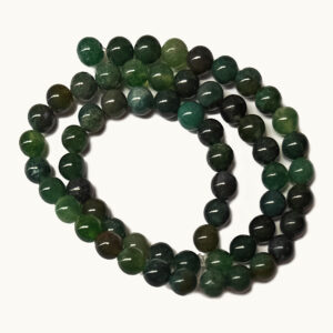 Dark Moss Agate 6mm Beads
