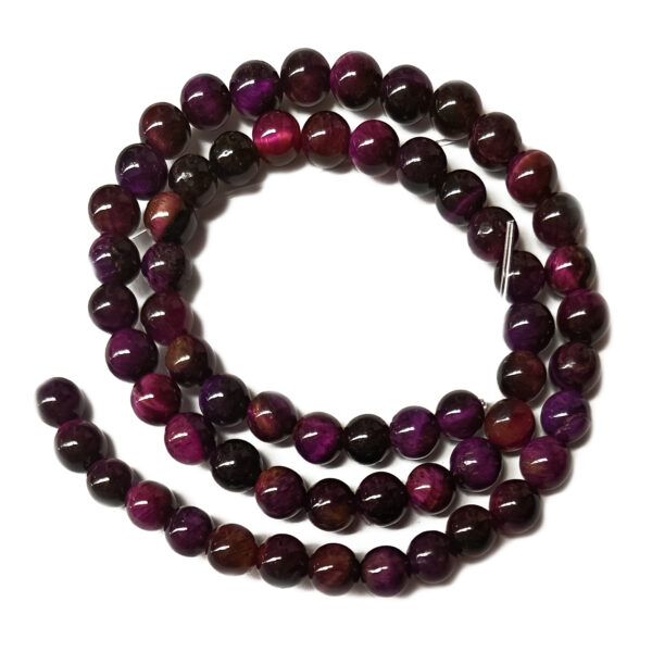 Purple Tigers Eye B Grade 6mm Beads 241874 Purple Tigers Eye B Grade 6mm Beads