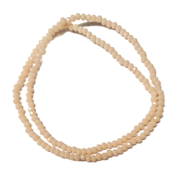 Rondelle Opaque Antique White 3x2mm Beads 180632