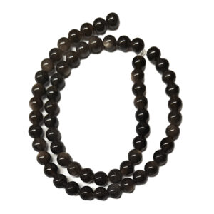 Silver Sheen Obsidian 6mm Beads