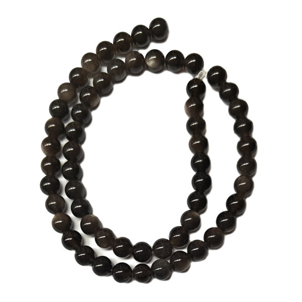 Silver Sheen Obsidian 6mm Beads 241887 Silver Sheen Obsidian 6mm Beads
